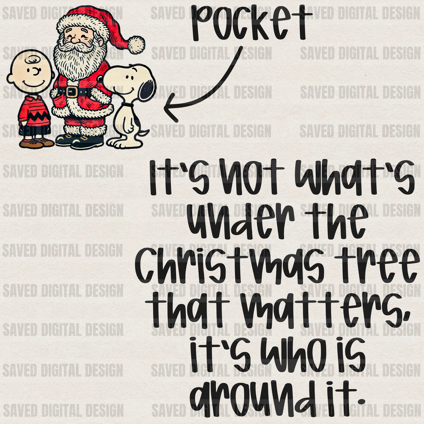 IT’S NOT WHATS UNDER THE TREE CHARLIE BACK + POCKET