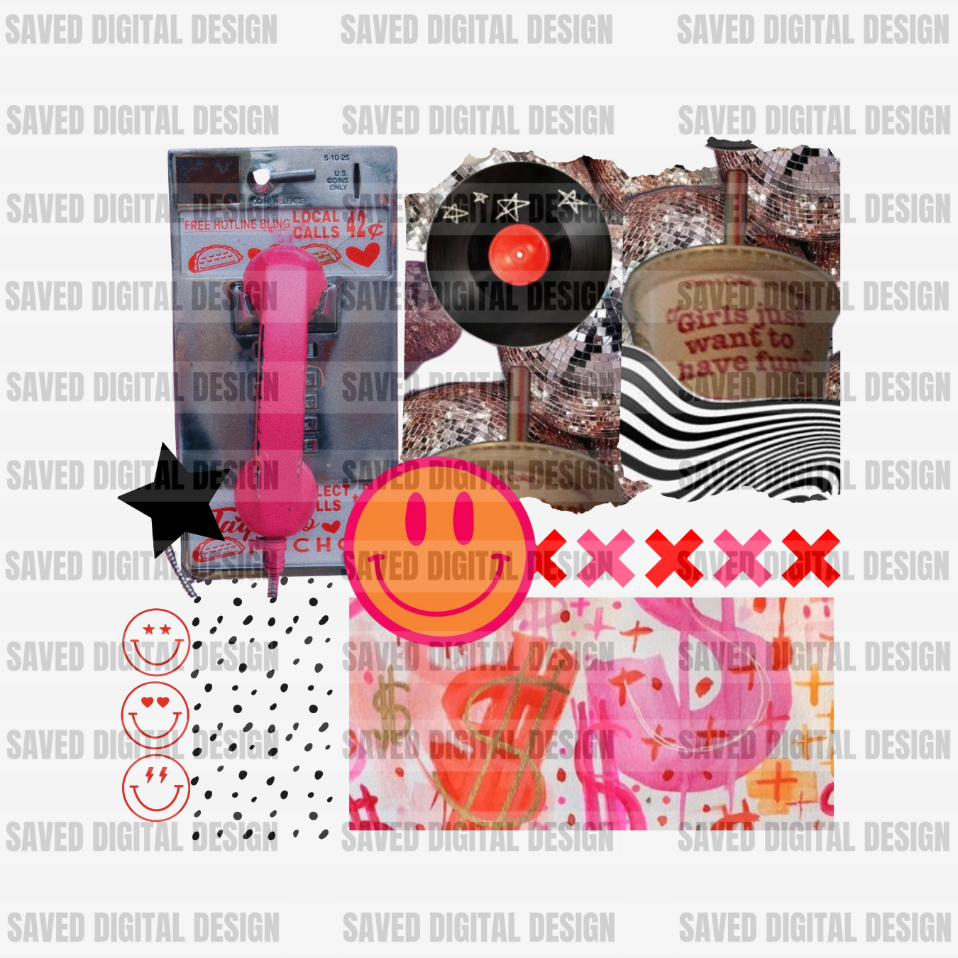 GIRLS JUST WANNA HAVE FUN COLLAGE