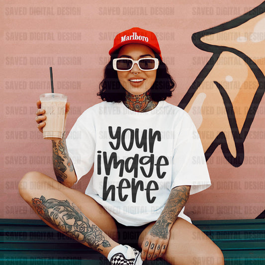 UNBRANDED WHITE T-SHIRT MOCK