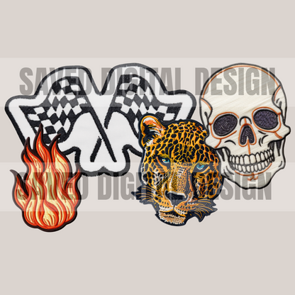 EDGY 2 FAUX HAT PATCH CLUSTER PNG