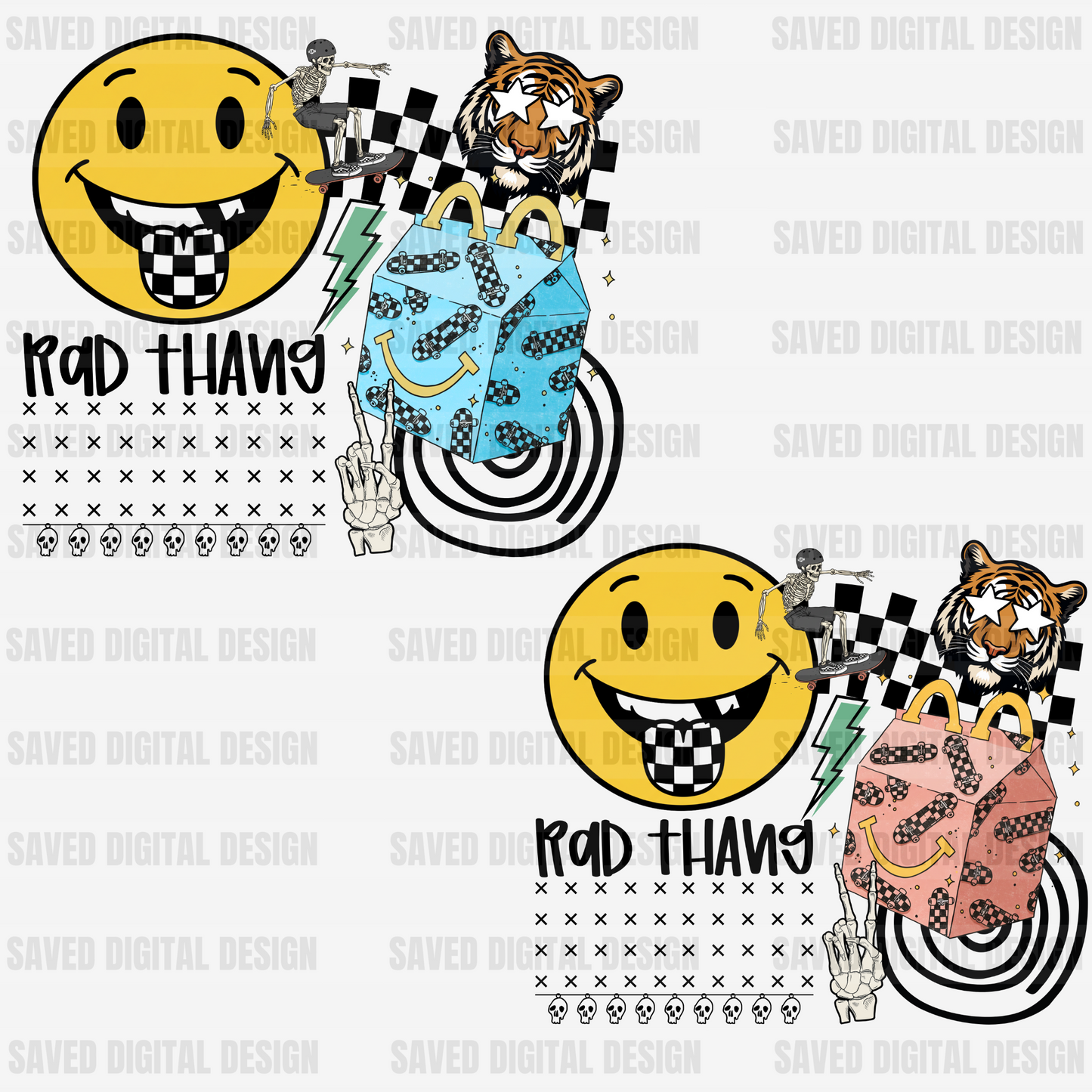 RAD THANG KID COLLAGE BLUE + PINK VERSION INCLUDED