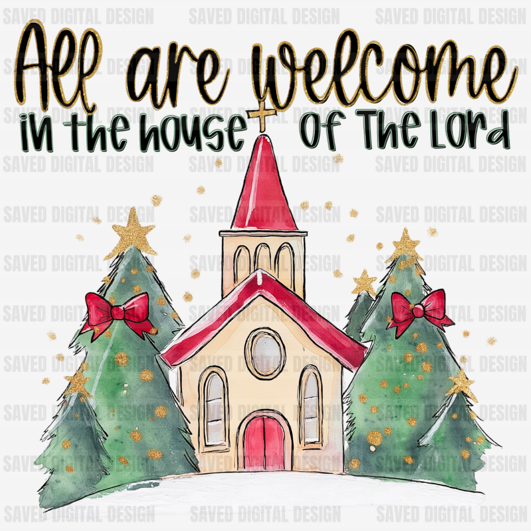 COQUETTE WATERCOLOR GLITTER HOUSE OF THE LORD