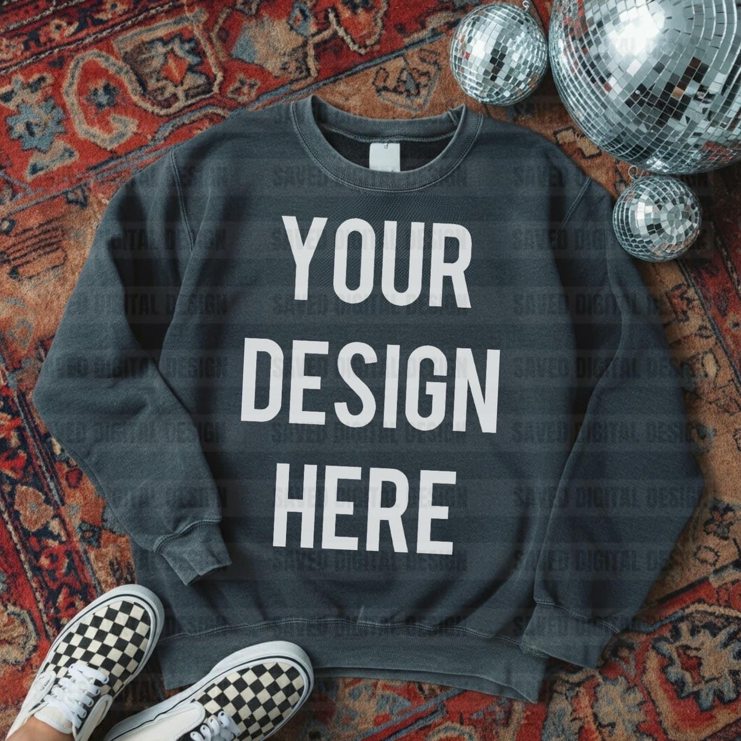 UNBRANDED BLACK SWEATSHIRT MOCK
