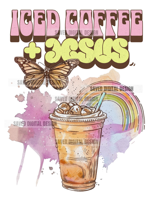 ICED COFFEE AND JESUS PNG