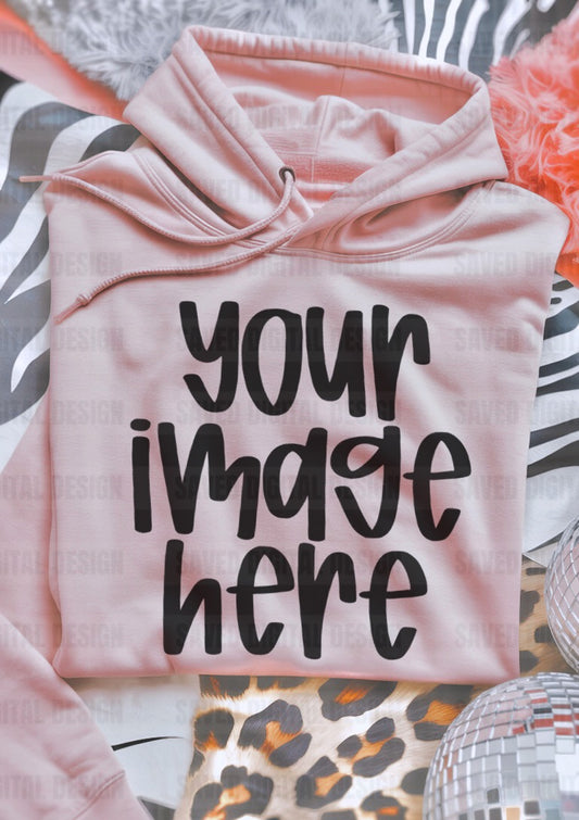 GILDAN LIGHT PINK HOODIE MOCK
