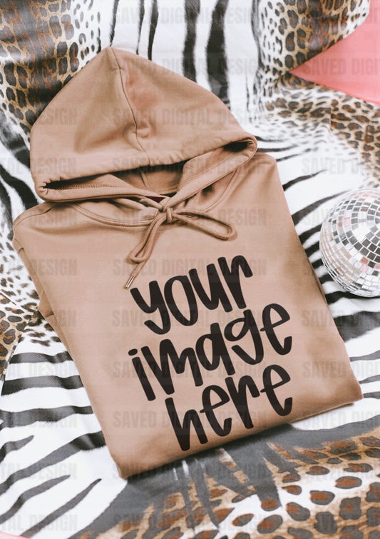 GILDAN BROWN HOODIE MOCK