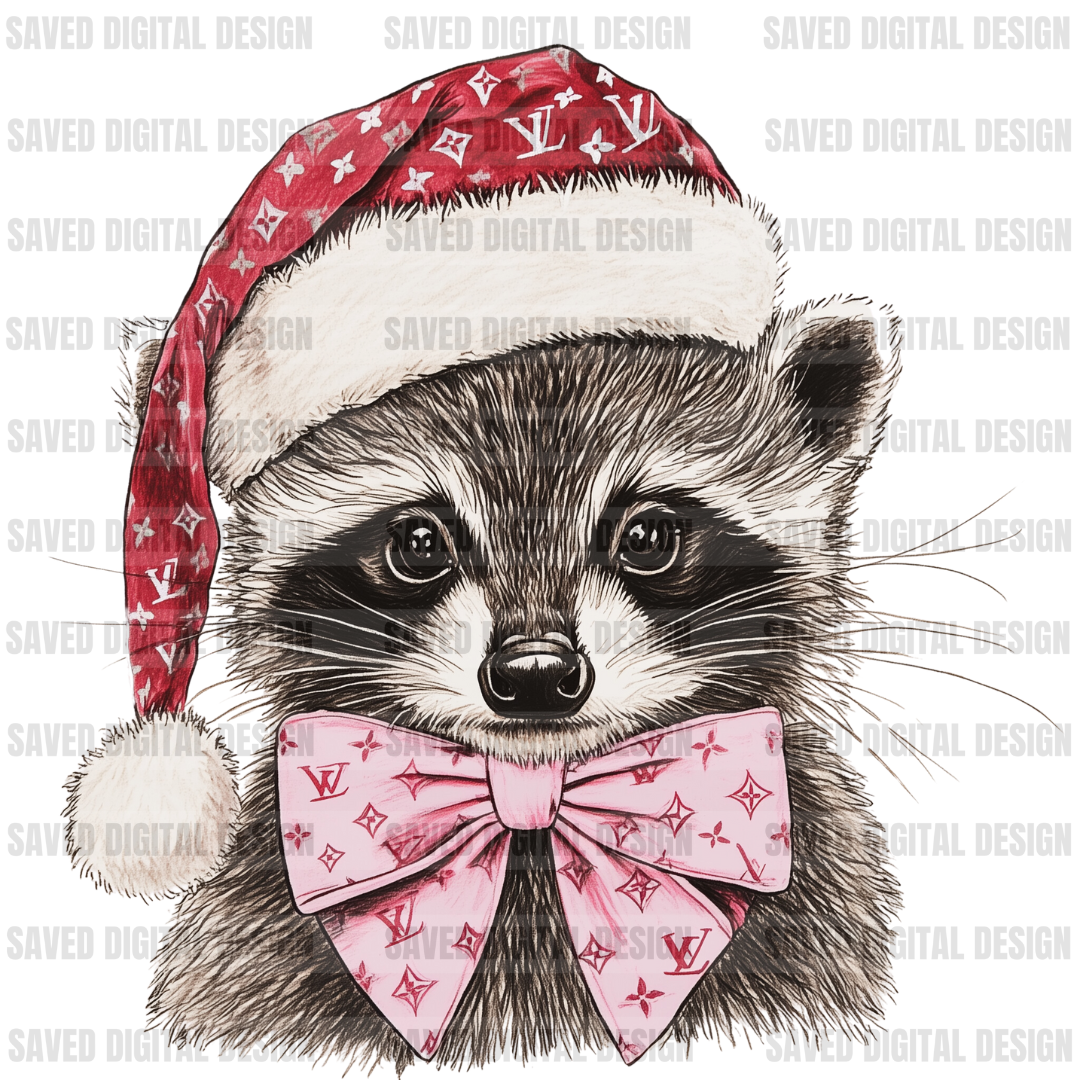 RACCOON CHRISTMAS CLIPART