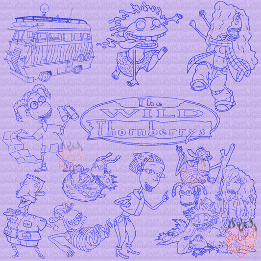 WILD THORNB PROCREATE BRUSH SET OF 10 COMMERCIAL USE INCLUDED