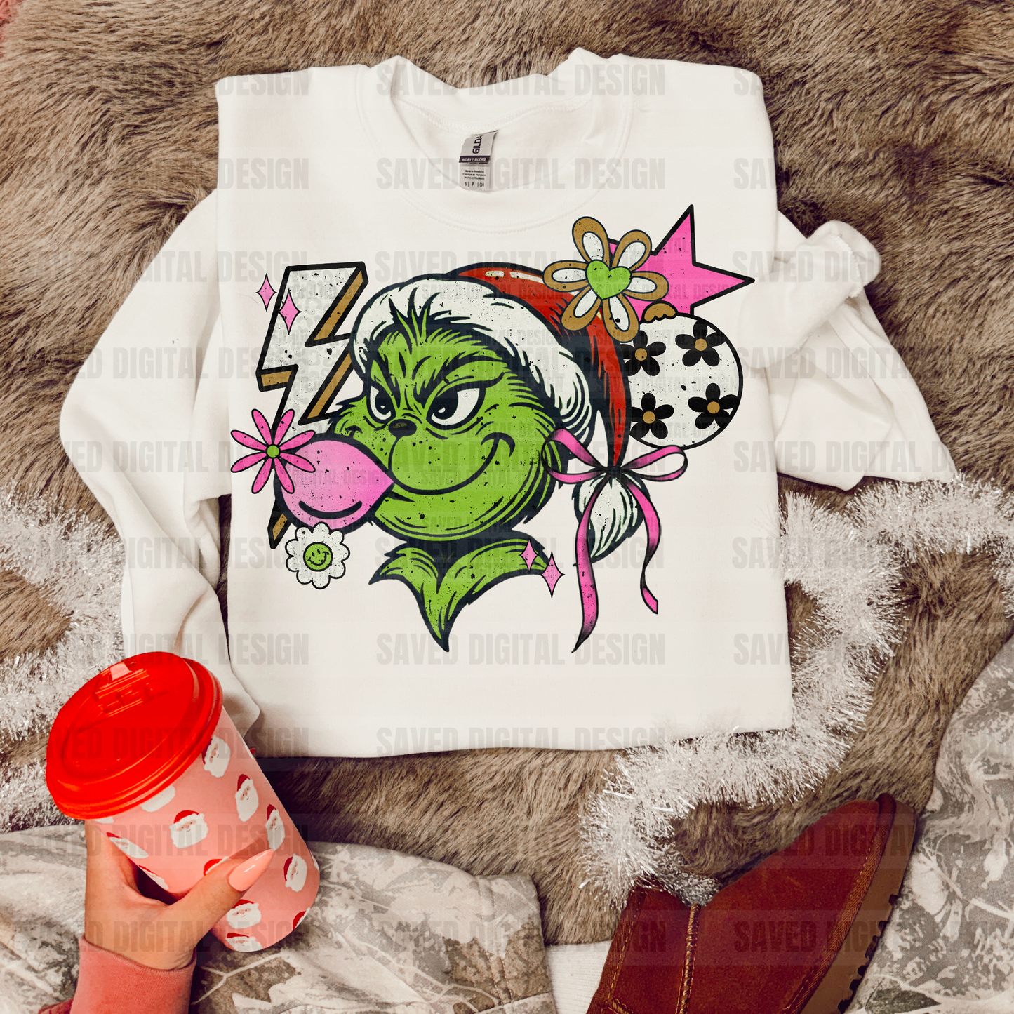 GREEN GUY BUBBLE GUM RETRO COLLAGE