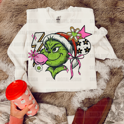 GREEN GUY BUBBLE GUM RETRO COLLAGE