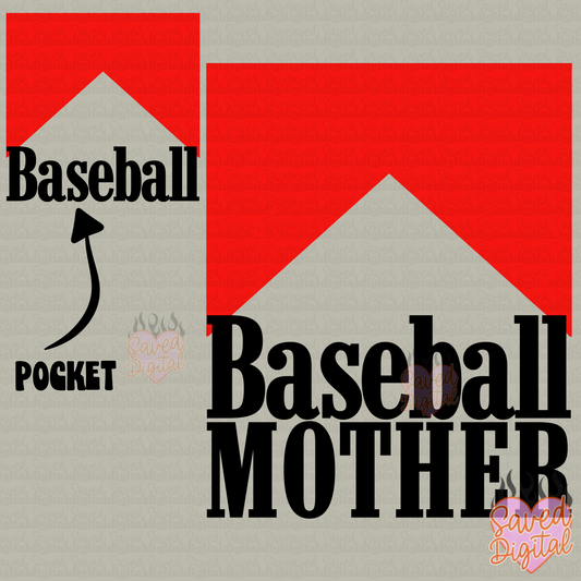 BASEBALL MOTHER W/ POCKET