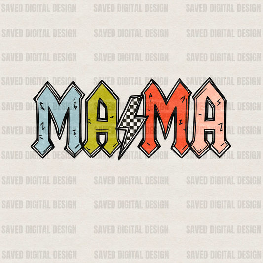 MAMA DISTRESSED CHECKER BOLT