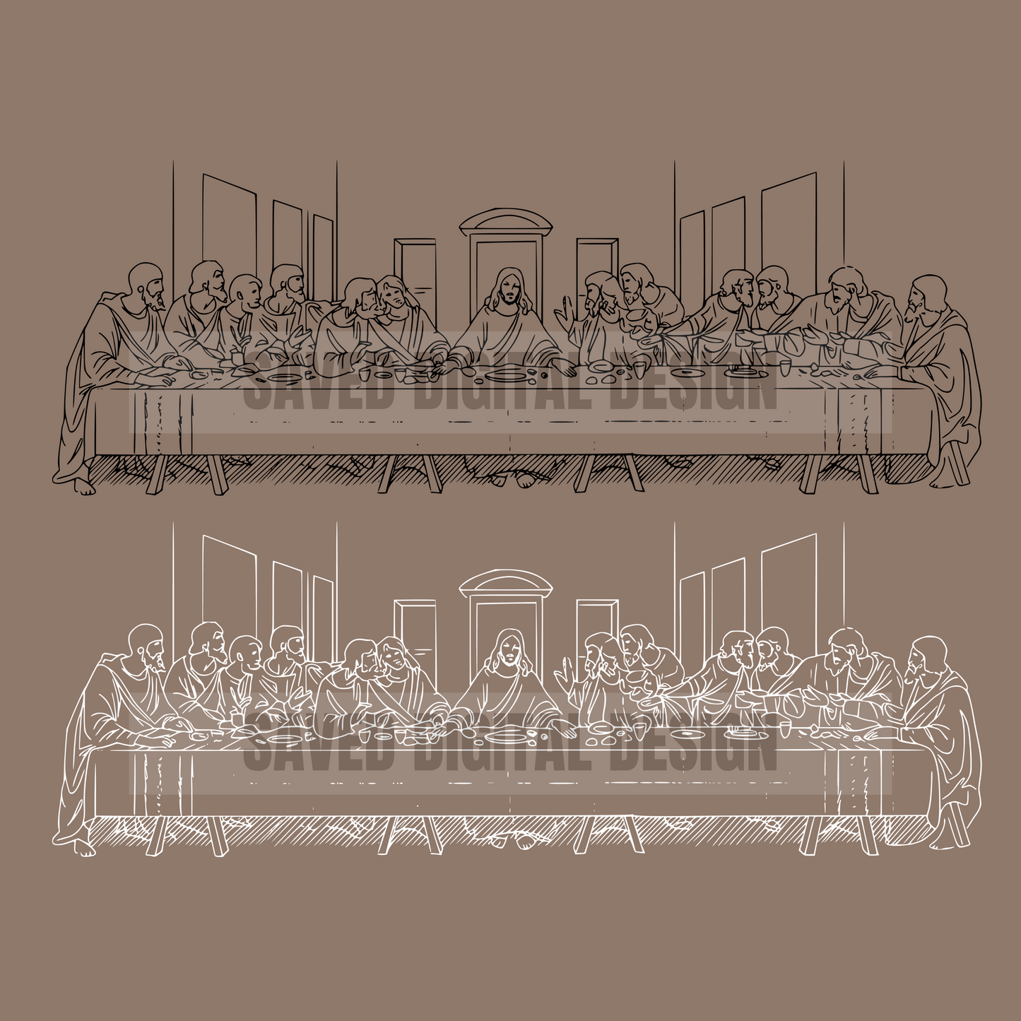 LAST SUPPER BLACK + WHITE VERSION