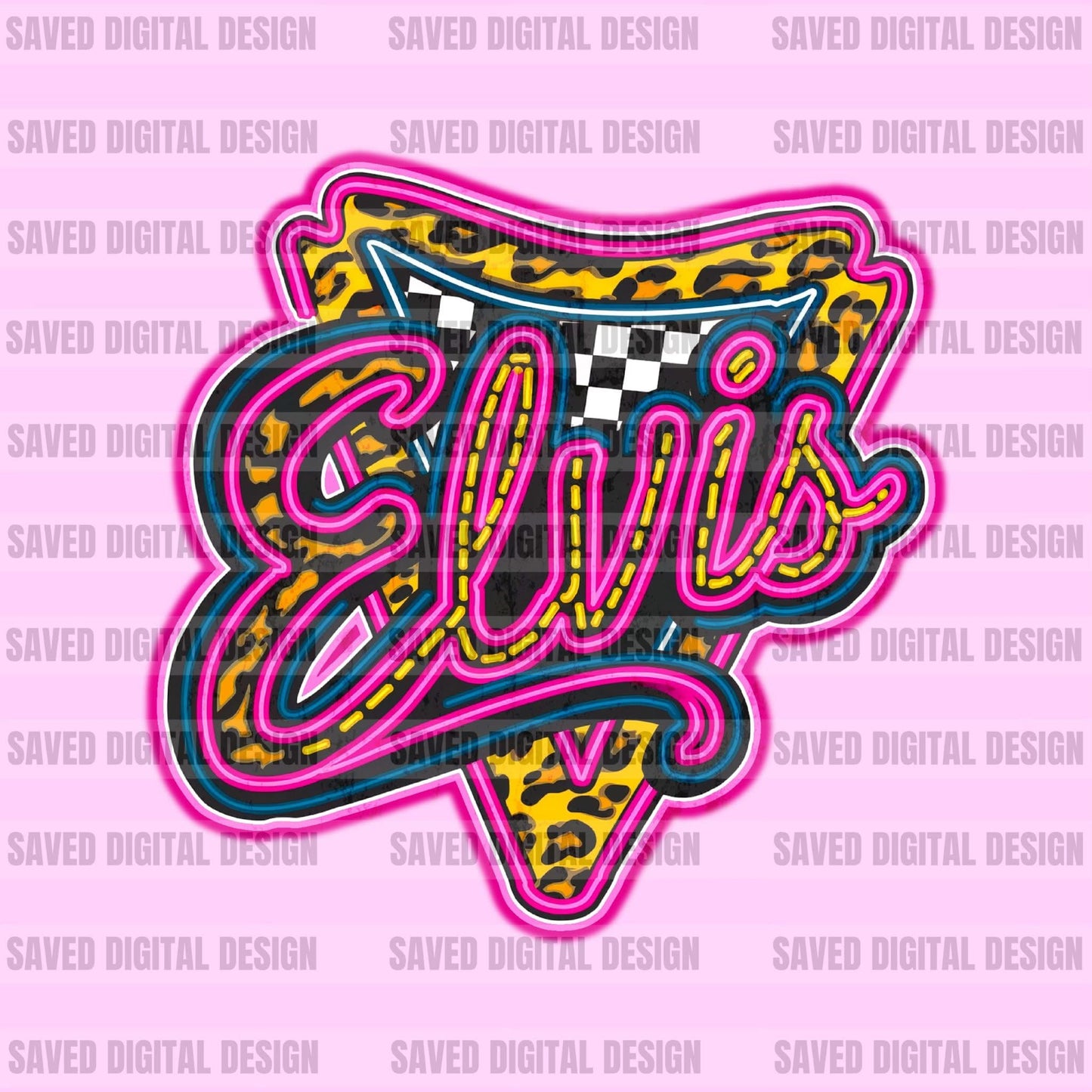 ELVIS LEOPARD CHECKER