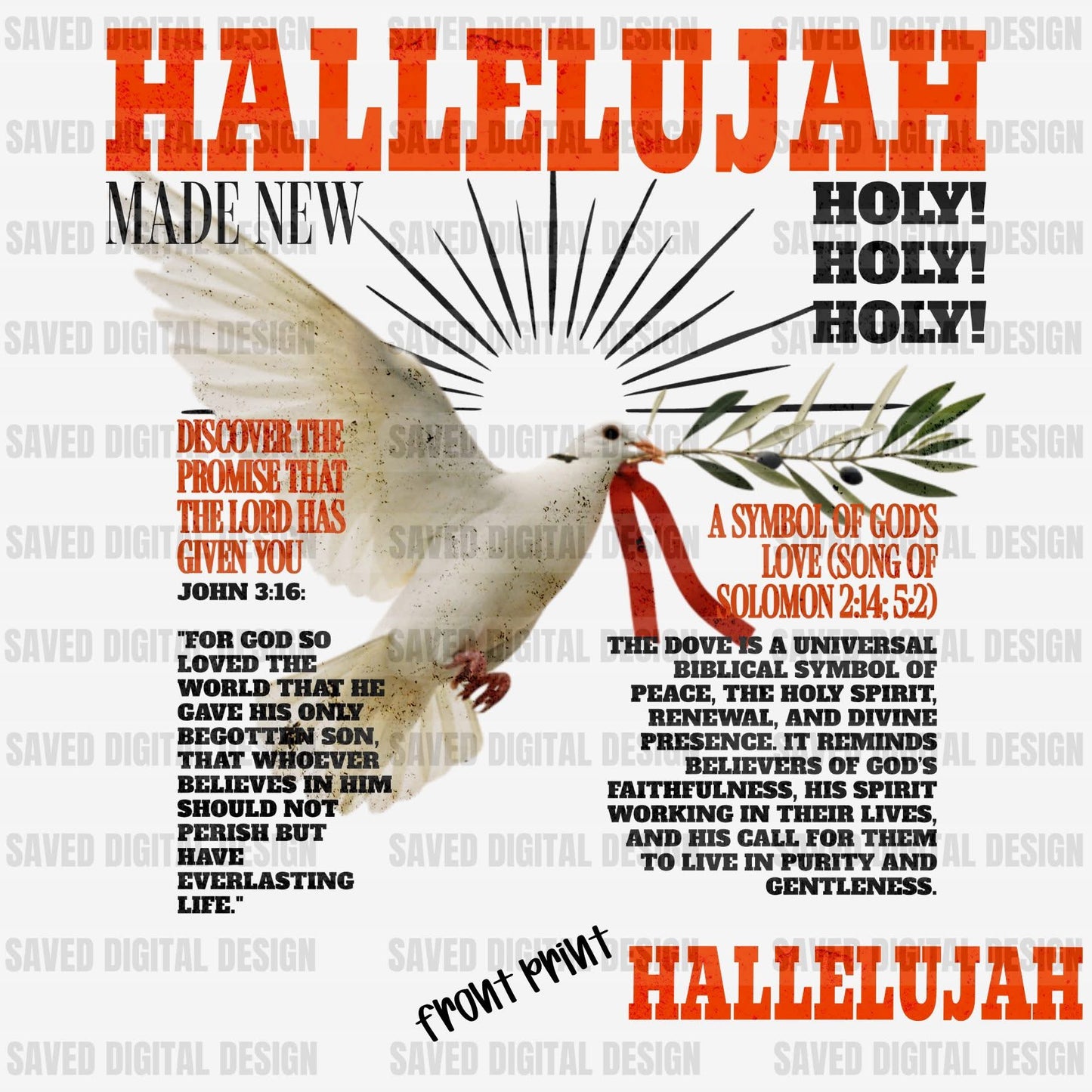 HALLELUJAH FRONT + BACK