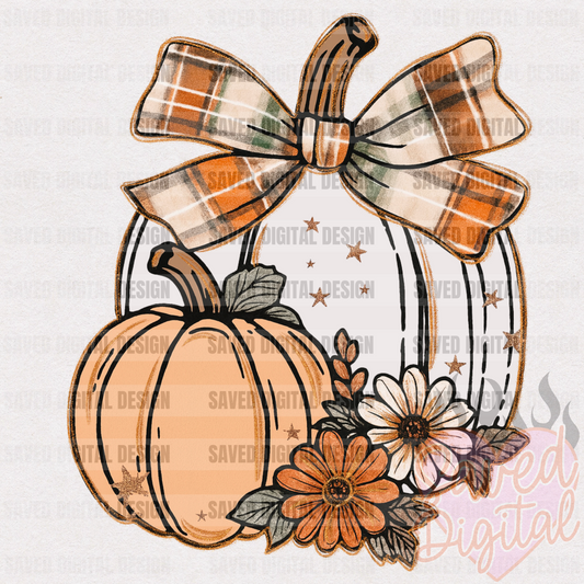 PUMPKIN PLAID BOW