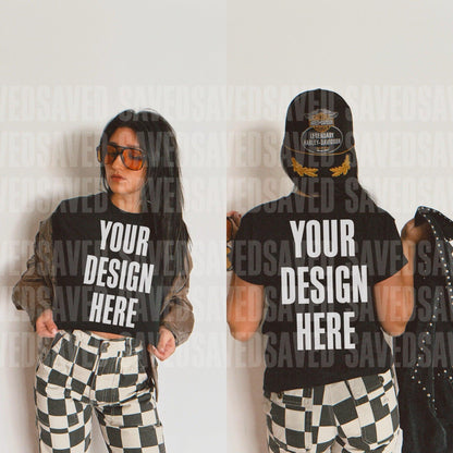 EDGY BABE MOCKS - BLACK FRONT + BACK