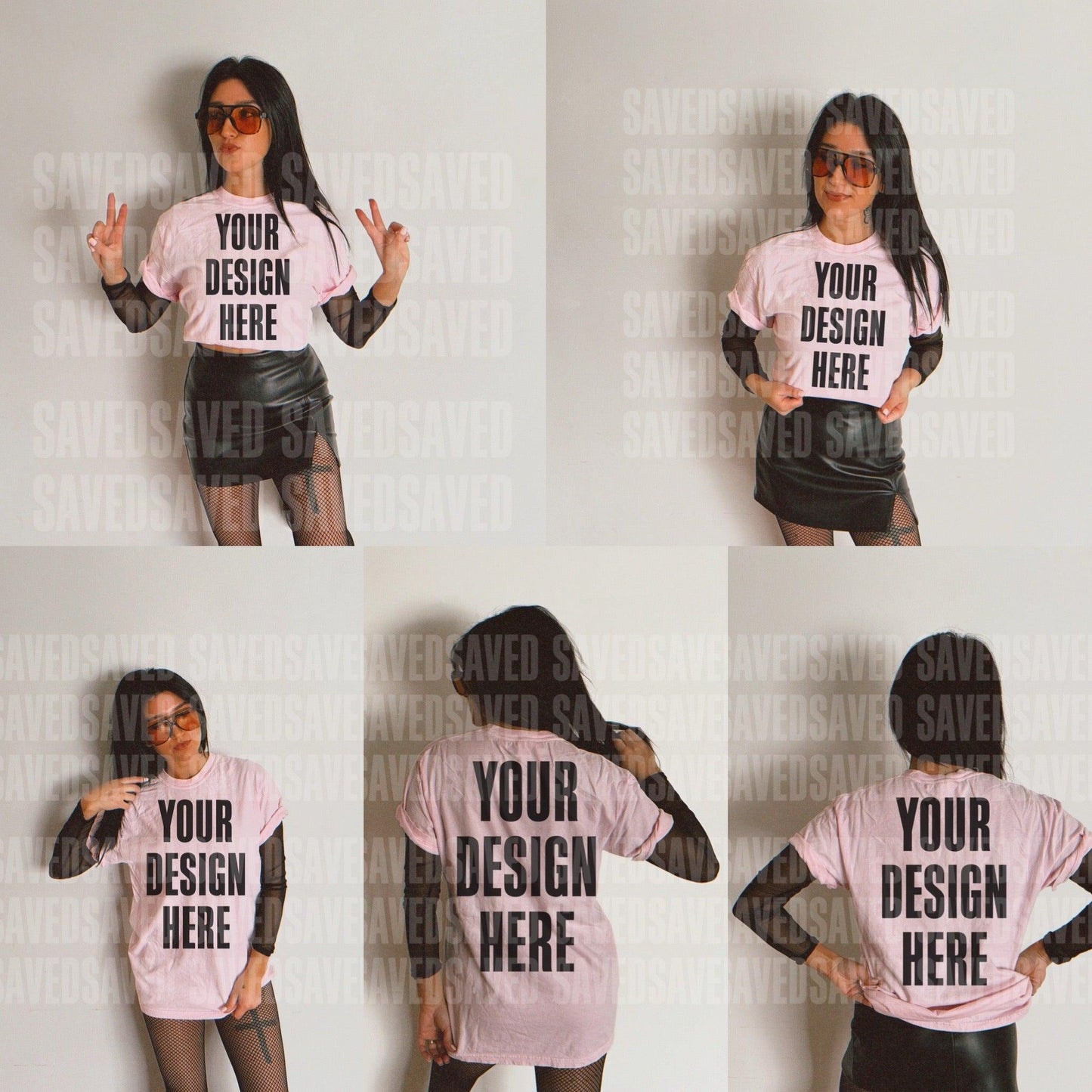 EDGY BABE MOCKS - LIGHT PINK FRONT + BACK