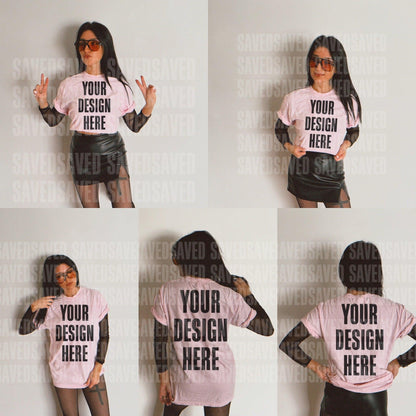 EDGY BABE MOCKS - LIGHT PINK FRONT + BACK