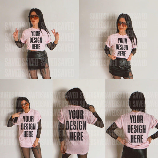 EDGY BABE MOCKS - LIGHT PINK FRONT + BACK