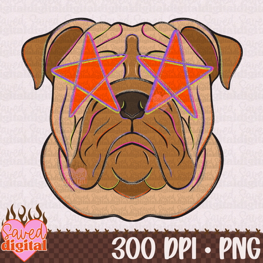 BULLDOG PINK STAR EYES