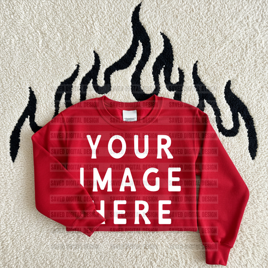 GILDAN RED LAYERED MOCK