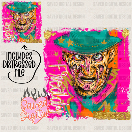 PREPPY FREDDY FOILED PNG - INCLUDES REG + DISTRESSED FILE