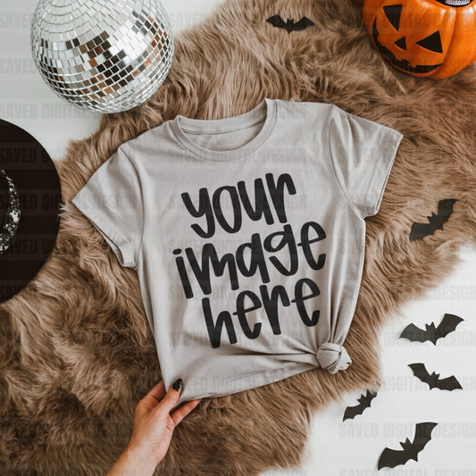 BELLA GREY FLAT LAY TEE MOCK HALLOWEEN