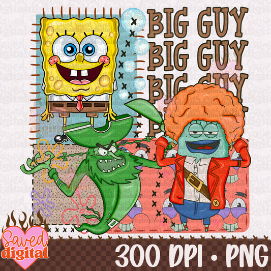 BIG GUY SPONGE MOVIE KIDS COLLAGE