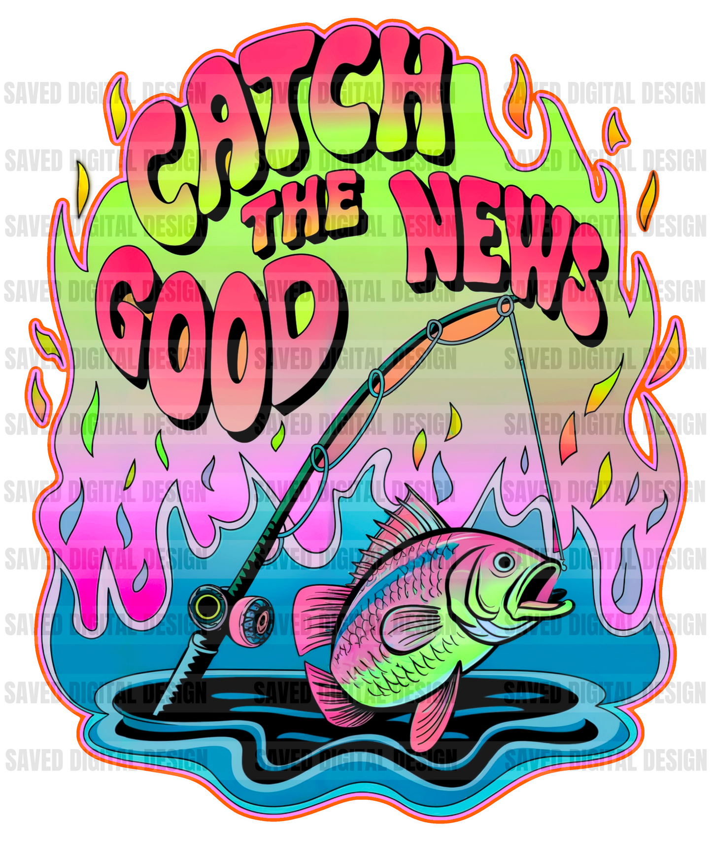 CATCH THE GOOD NEWS NEON
