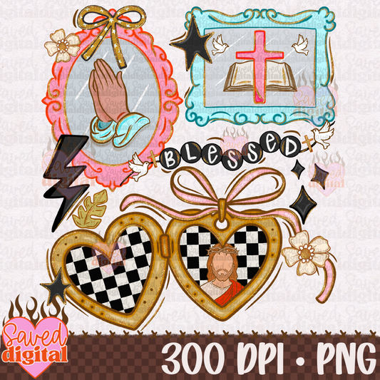 BLESSED LOCKET COLLAGE