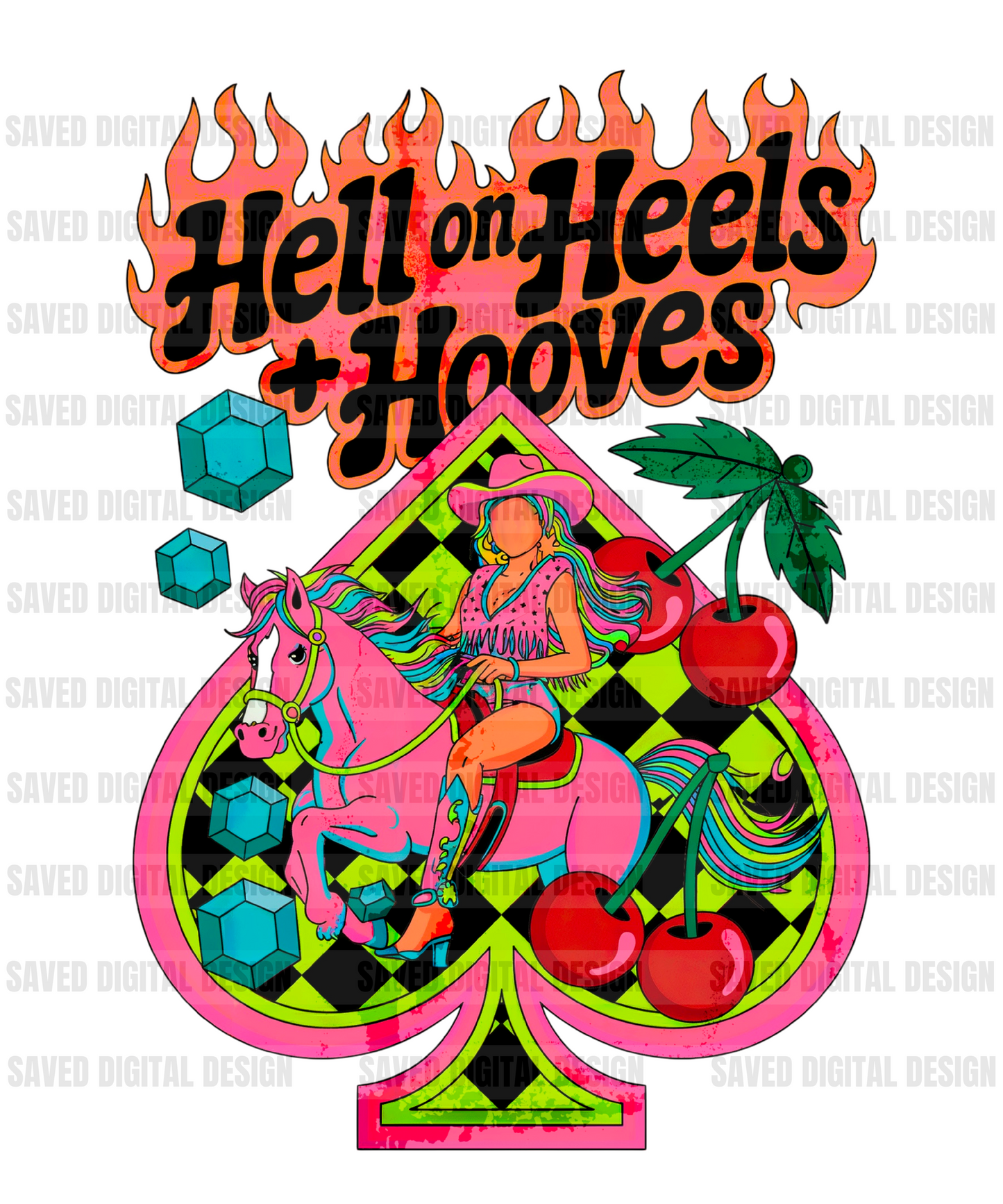 HELL ON HEELS + HOOVES NEON
