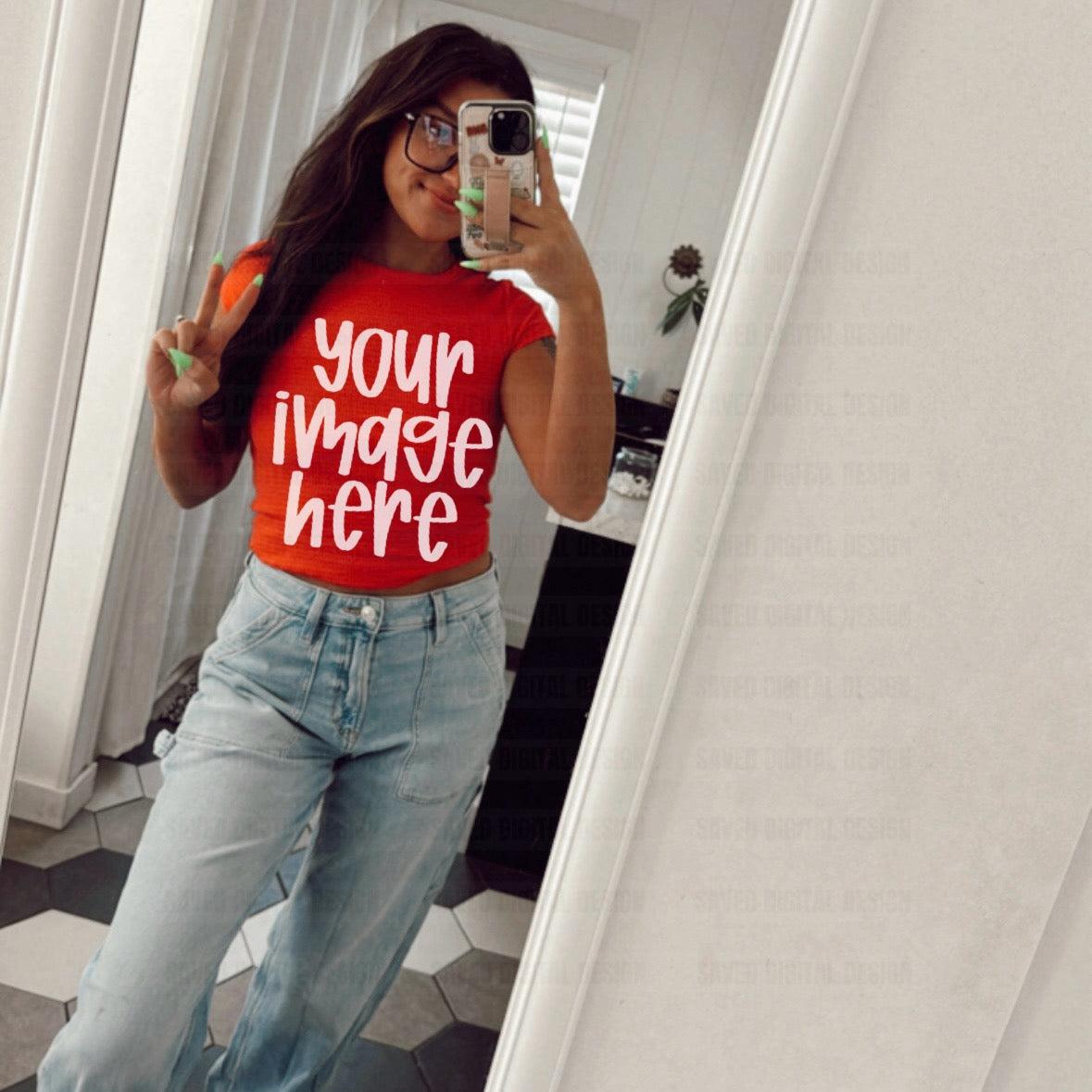 RED BABY T-SHIRT MOCK UNBRANDED