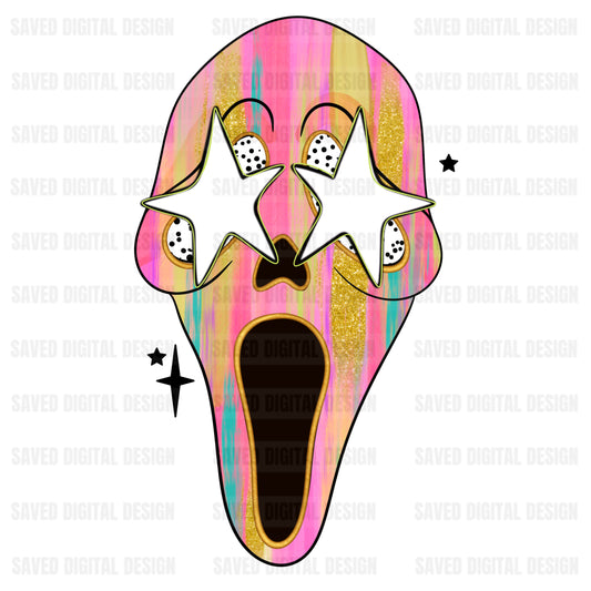 SCREAM BRUSHSTROKE STAR EYES