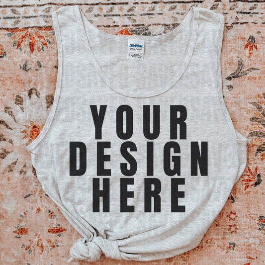 GILDAN ASH TANK TOP MOCK