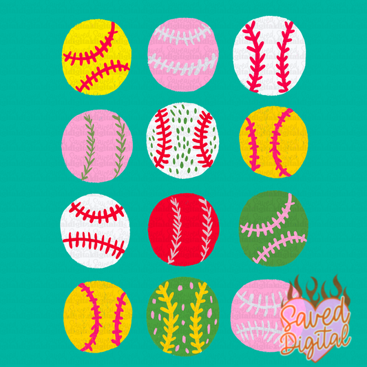PINK BASEBALL + SOFTBALL COLLAGE