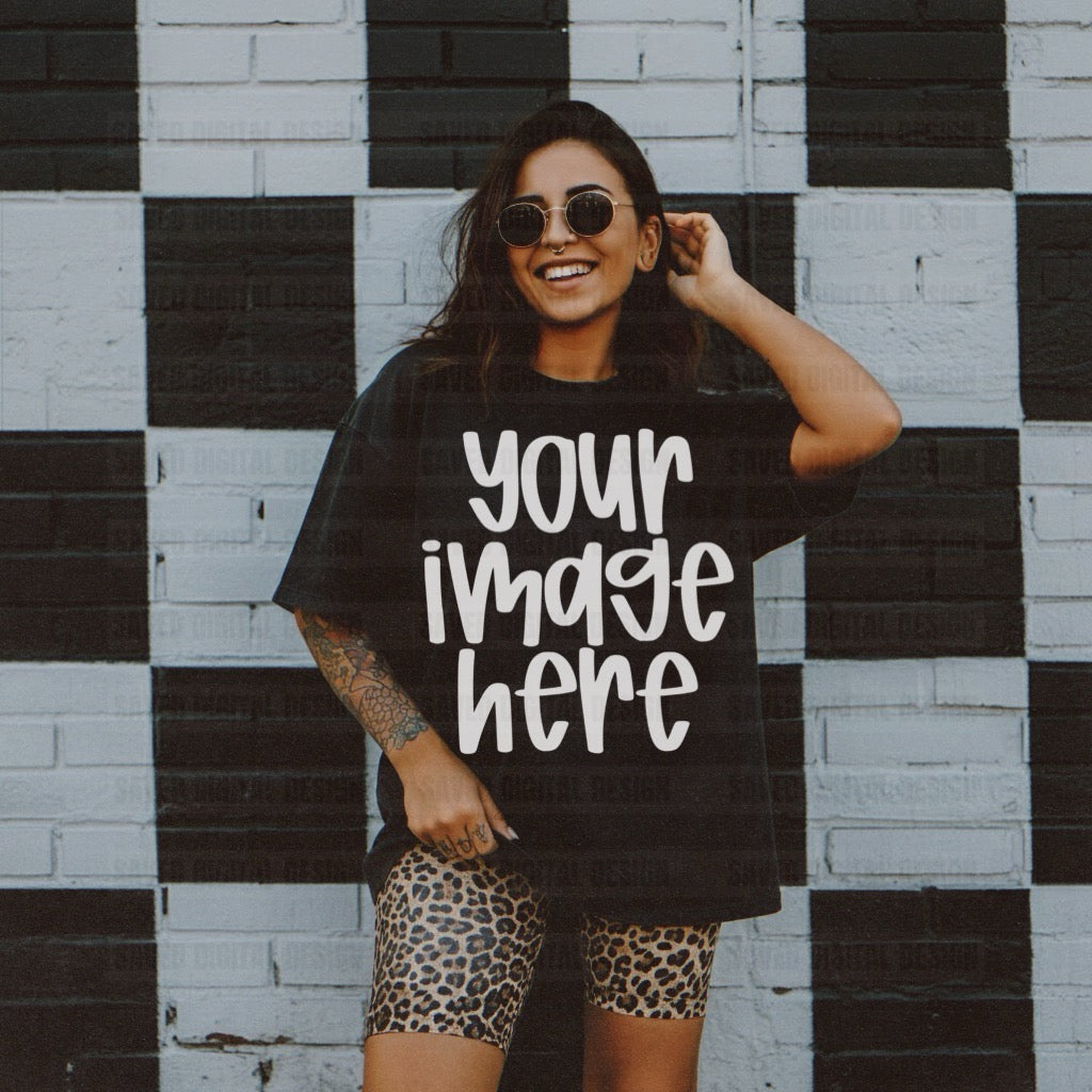 UNBRANDED BLACK T-SHIRT MOCK