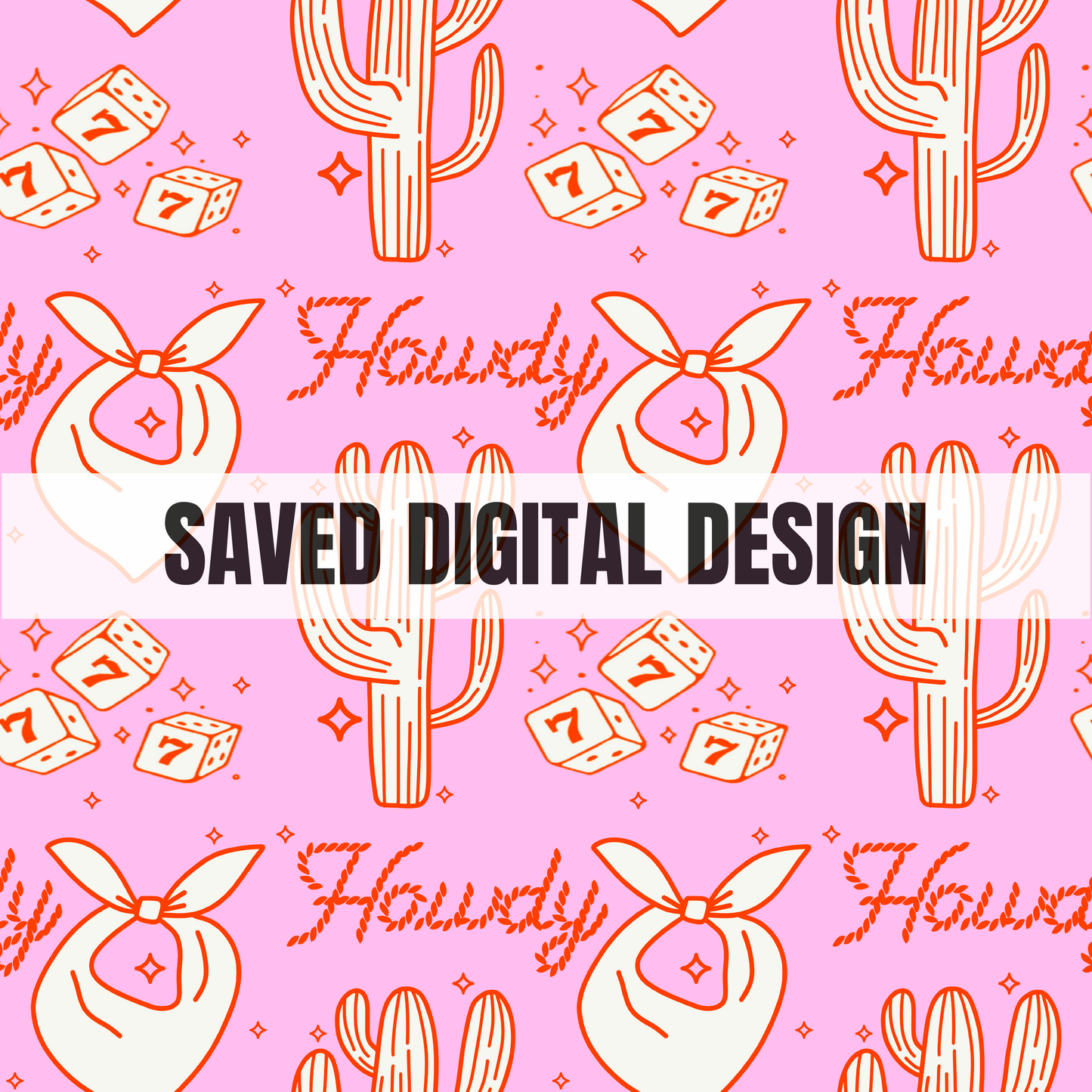 HOWDY PINK & ORANGE SEAMLESS