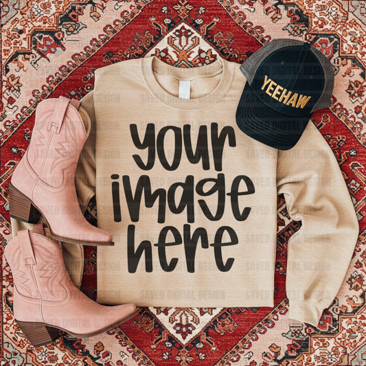 GILDAN SAND SWEATSHIRT MOCK