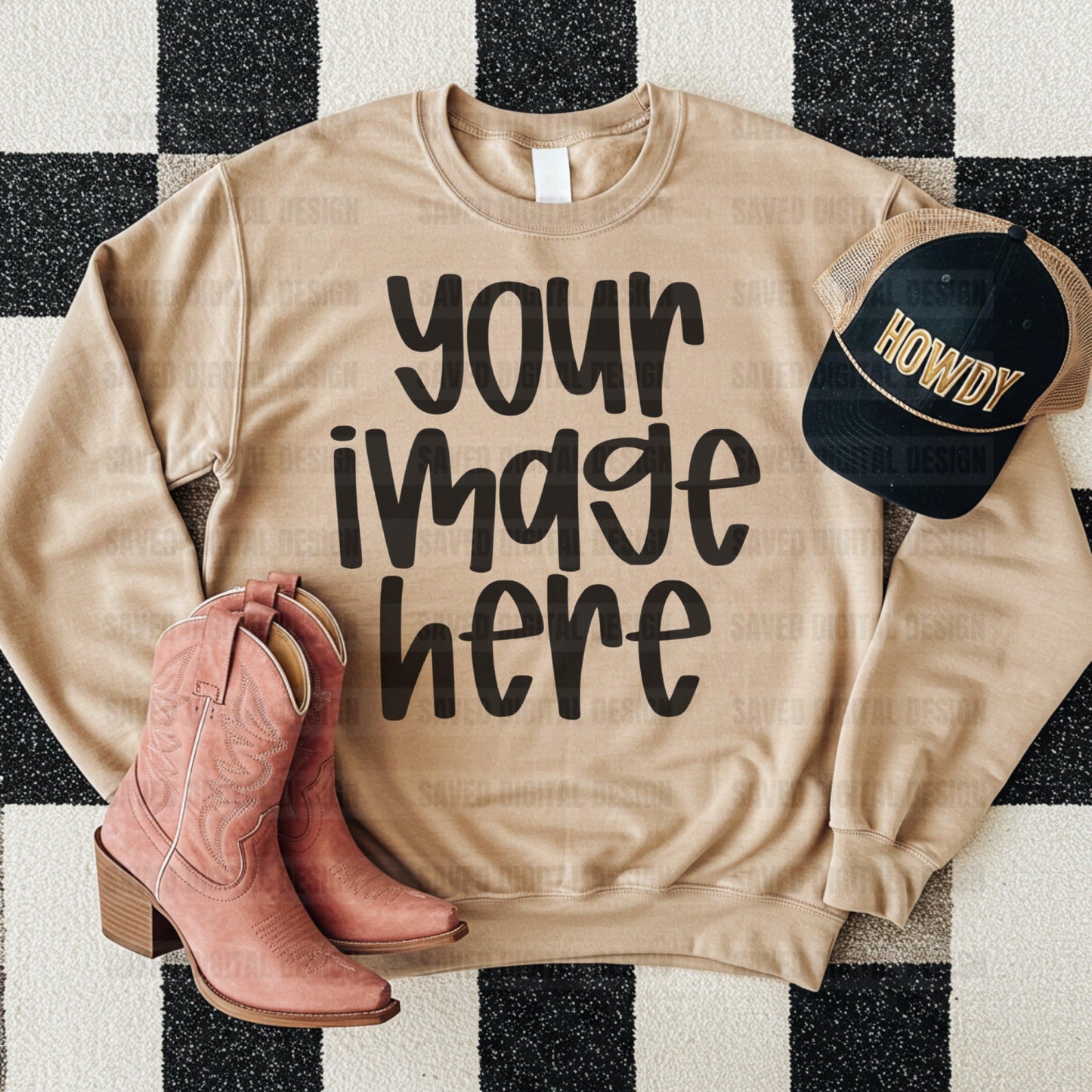 GILDAN SAND SWEATSHIRT MOCK