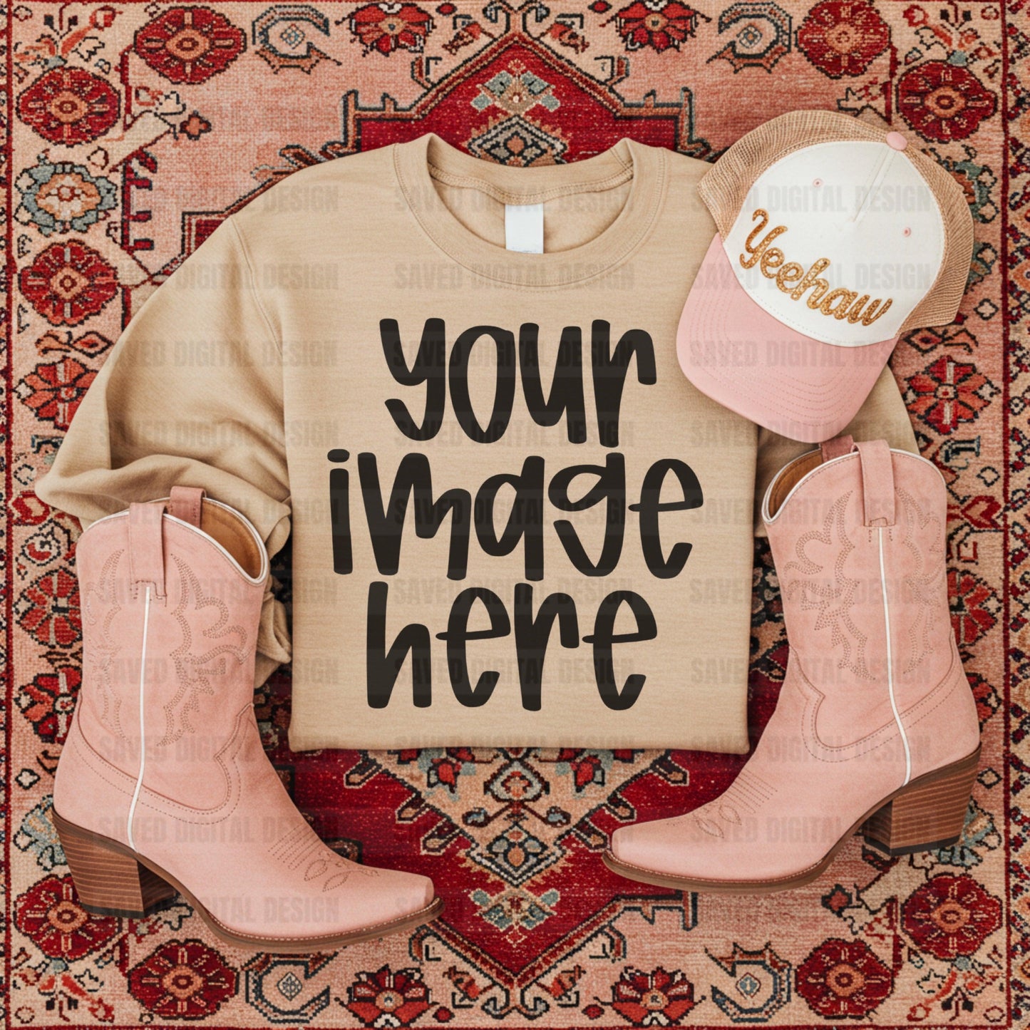 GILDAN SAND SWEATSHIRT MOCK