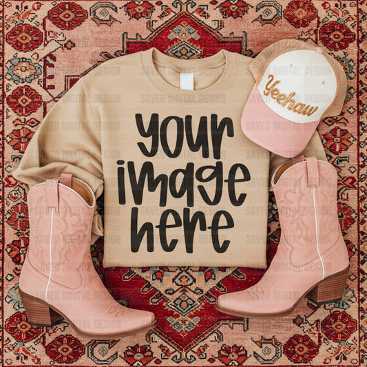 GILDAN SAND SWEATSHIRT MOCK