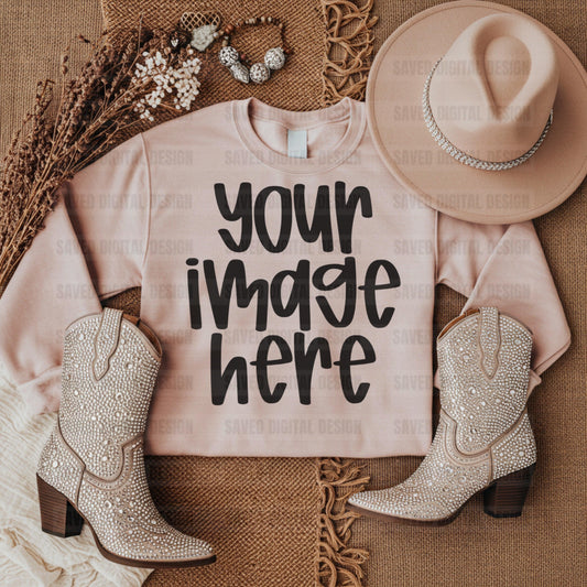 GILDAN LIGHT PINK SWEATSHIRT MOCK