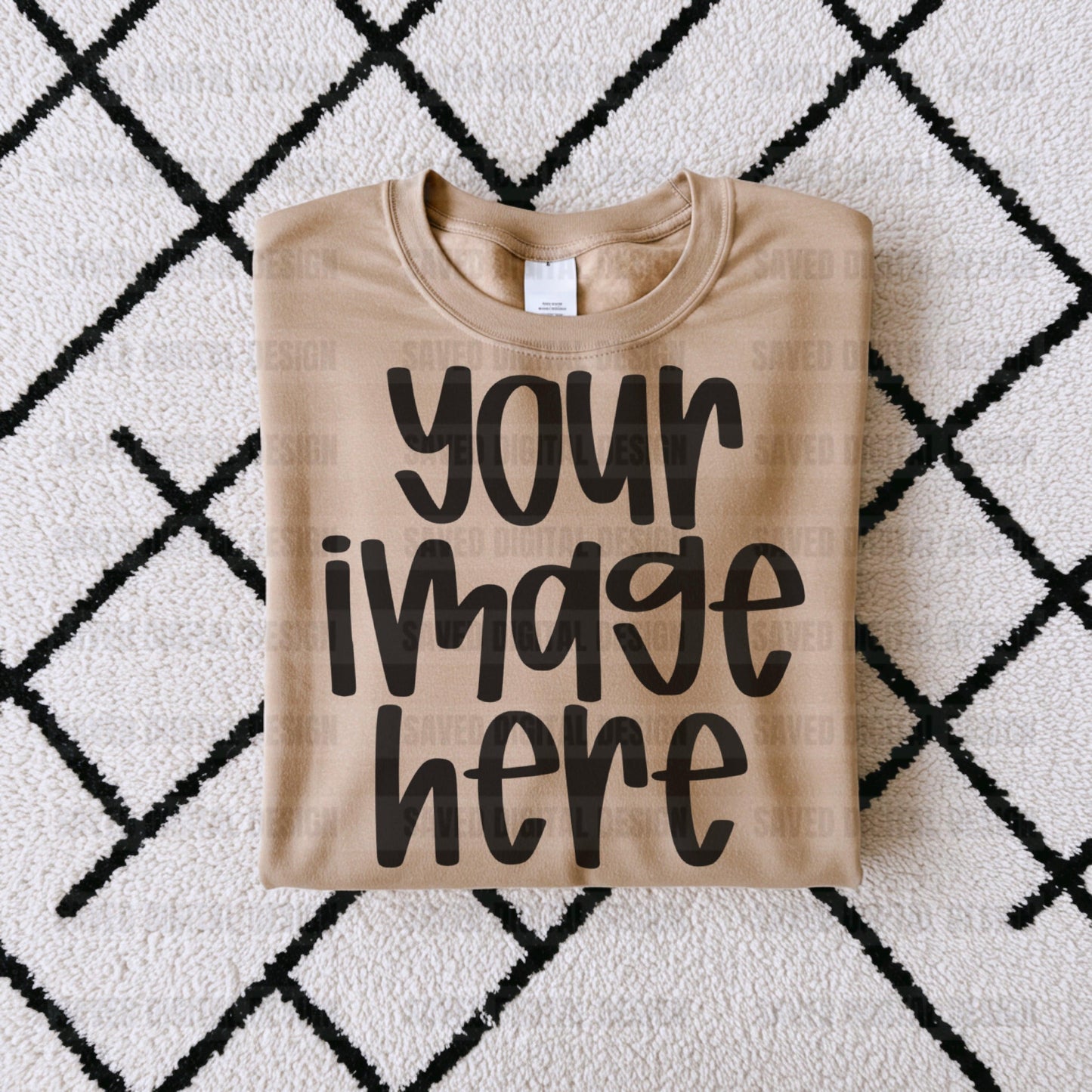 GILDAN SAND SWEATSHIRT MOCK