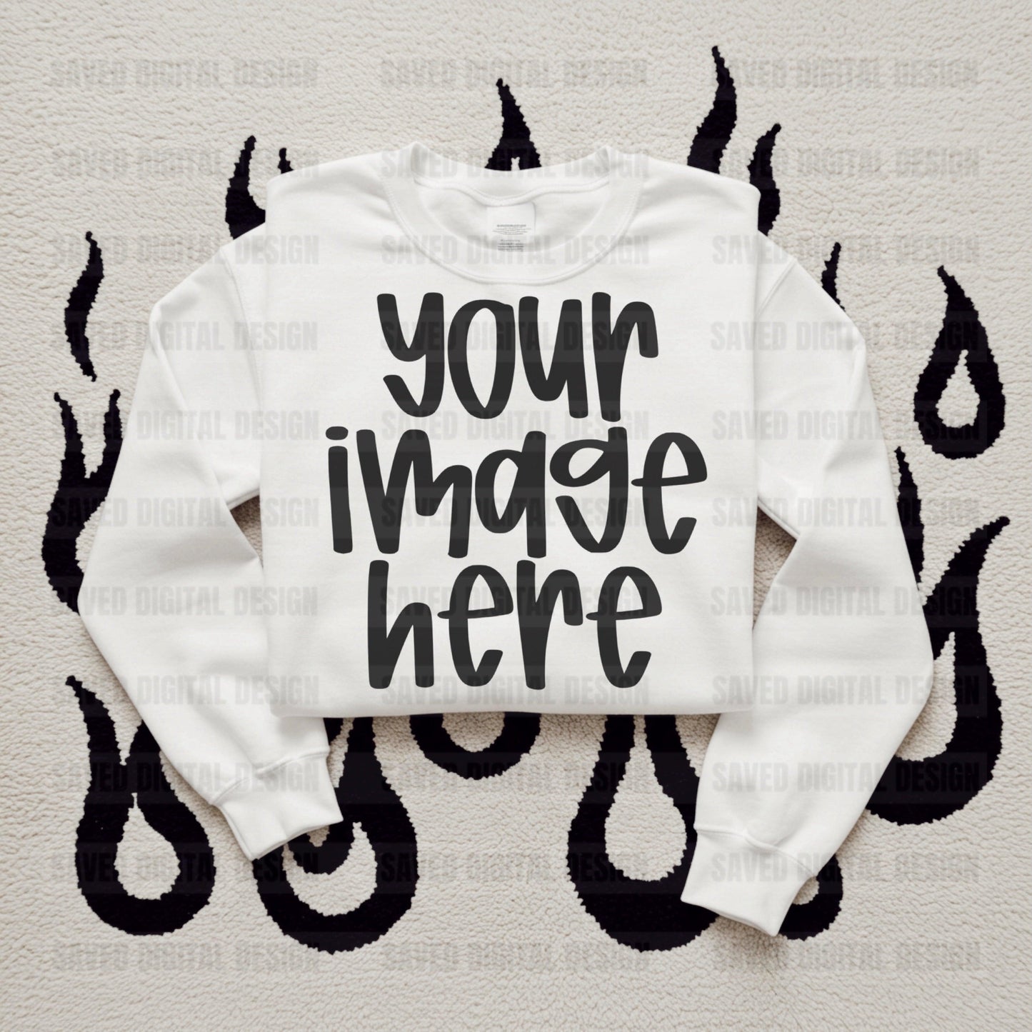 GILDAN WHITE SWEATSHIRT MOCK