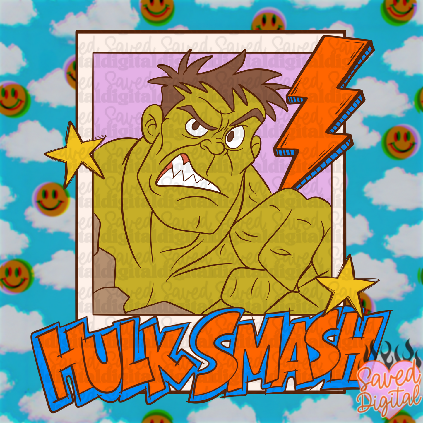 HULK SMASH POLAROID {INCLUDES BROWN + BLACK VERSION}
