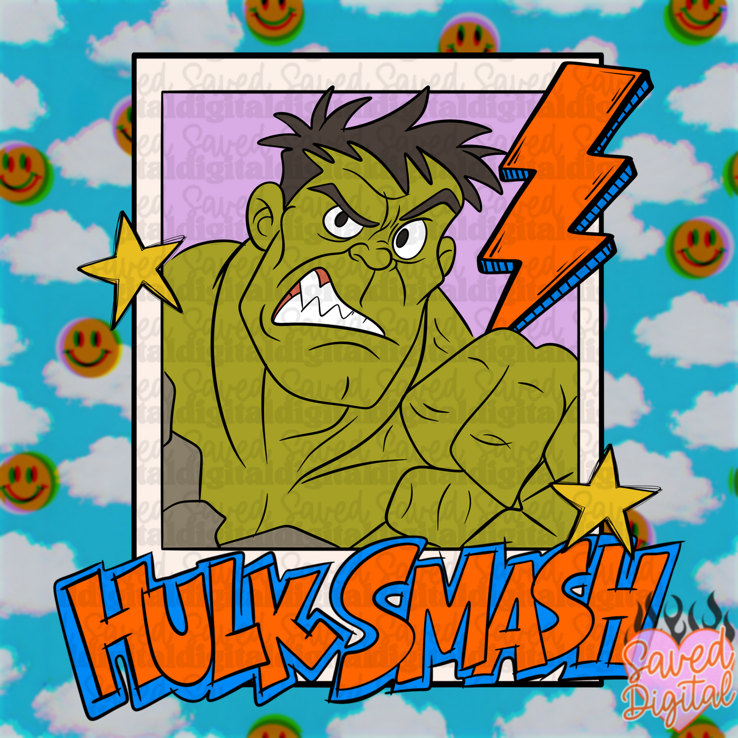 HULK SMASH POLAROID {INCLUDES BROWN + BLACK VERSION}
