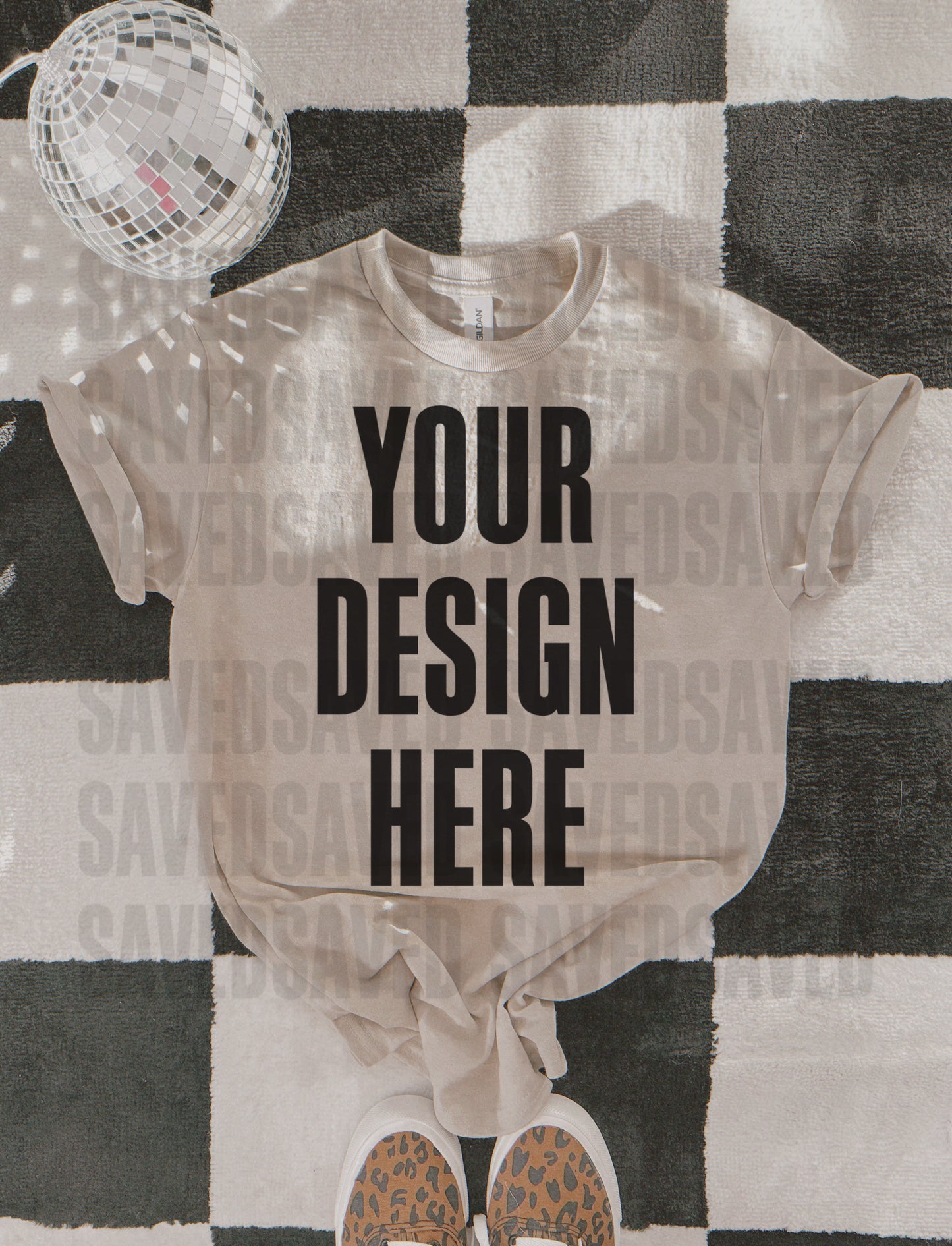 DISCO DAZZLE SAND MOCK UP