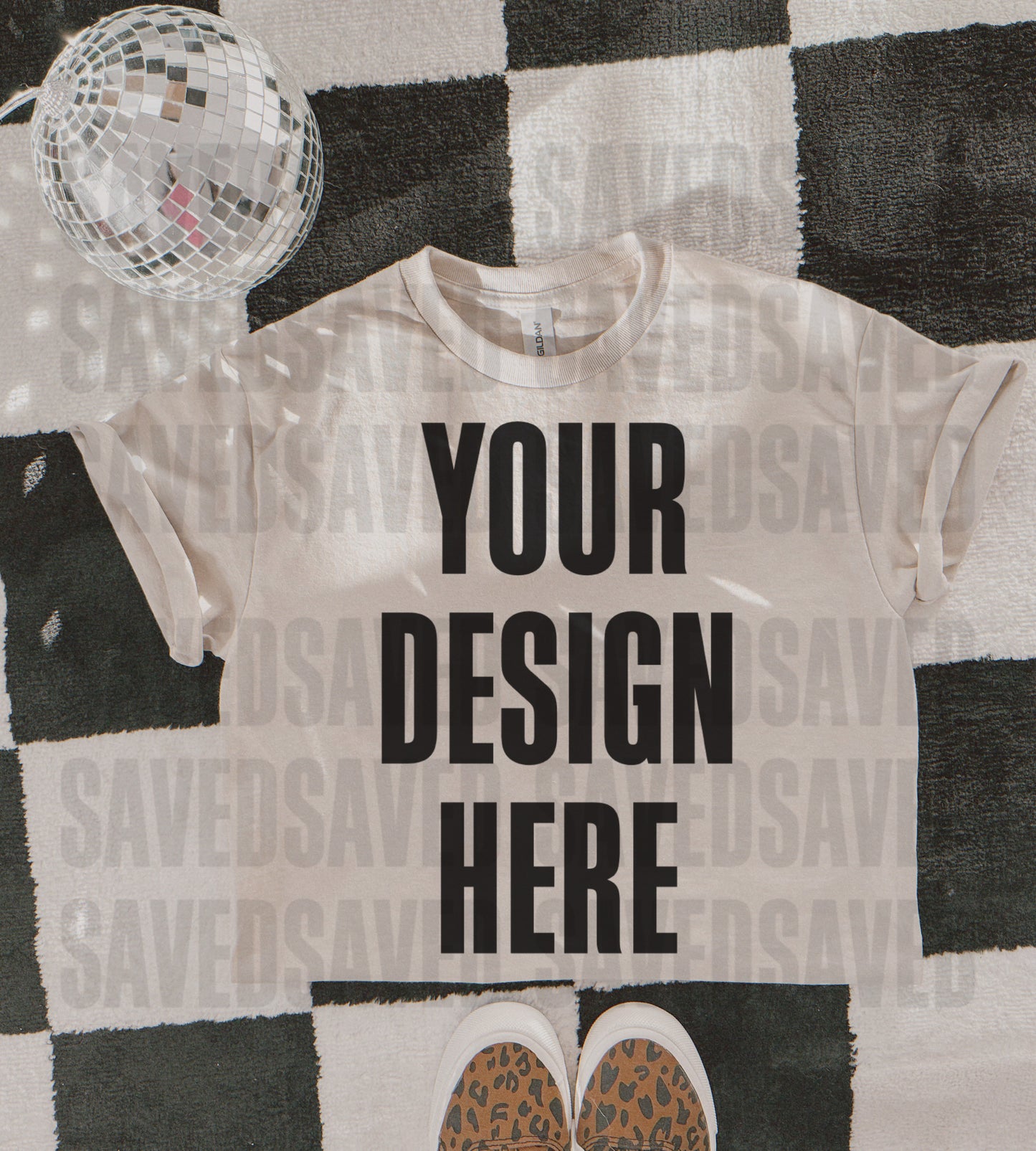 DISCO DAZZLE SAND MOCK UP