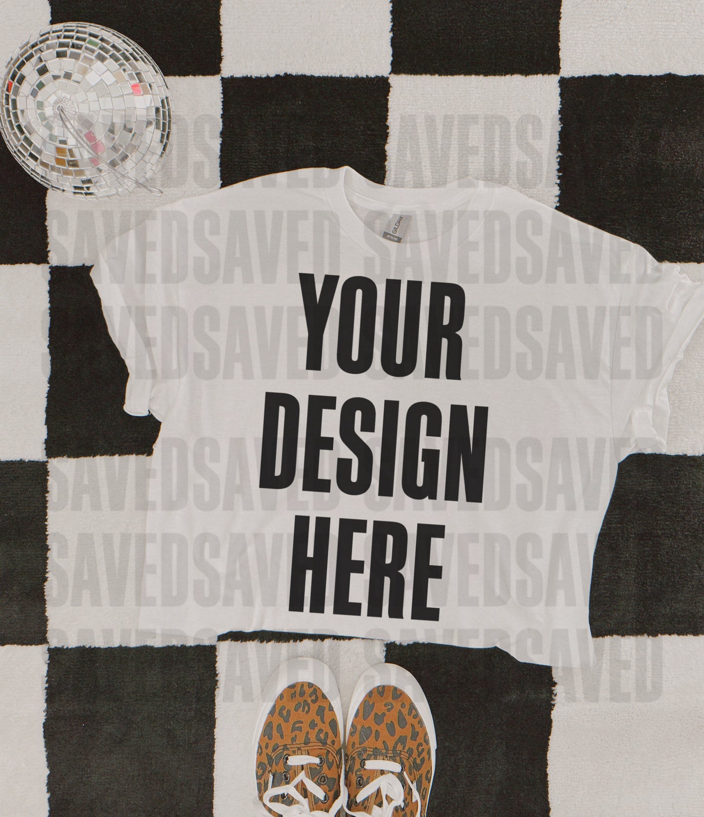 DISCO DAZZLE WHITE MOCK UP